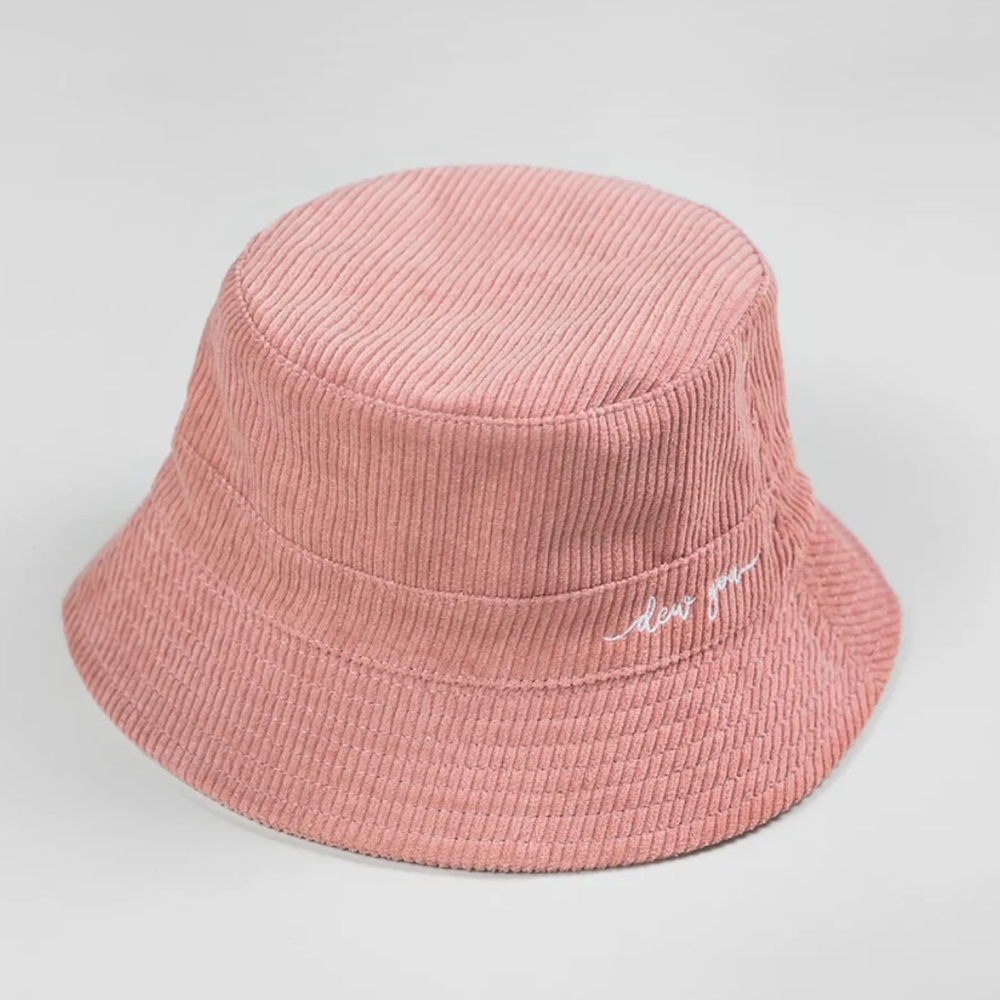 Dew Edit Pink “Dew You” Bucket Hat